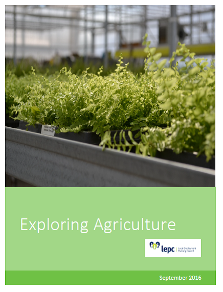This is a picture of the cover of the agriculture report. To download a copy of the report you can click on the image. 